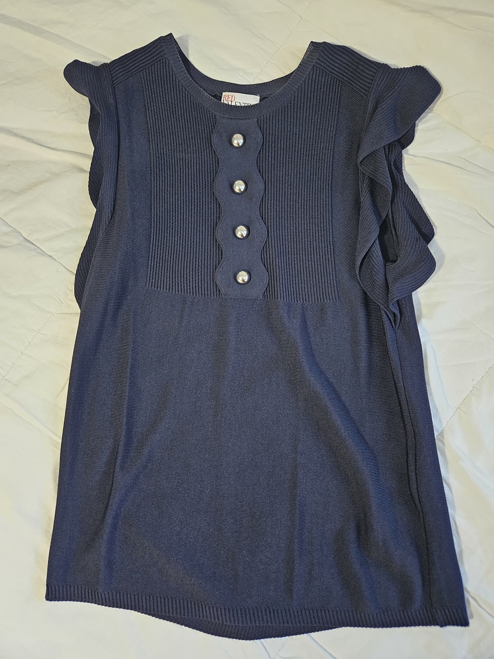 RED Valentino Navy Knit Top